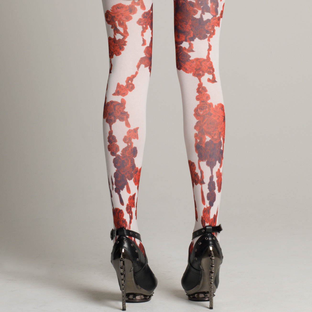 White Bloody Rose Tights