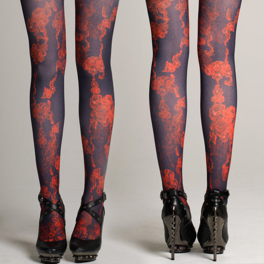 Red Bloody Rose Tights