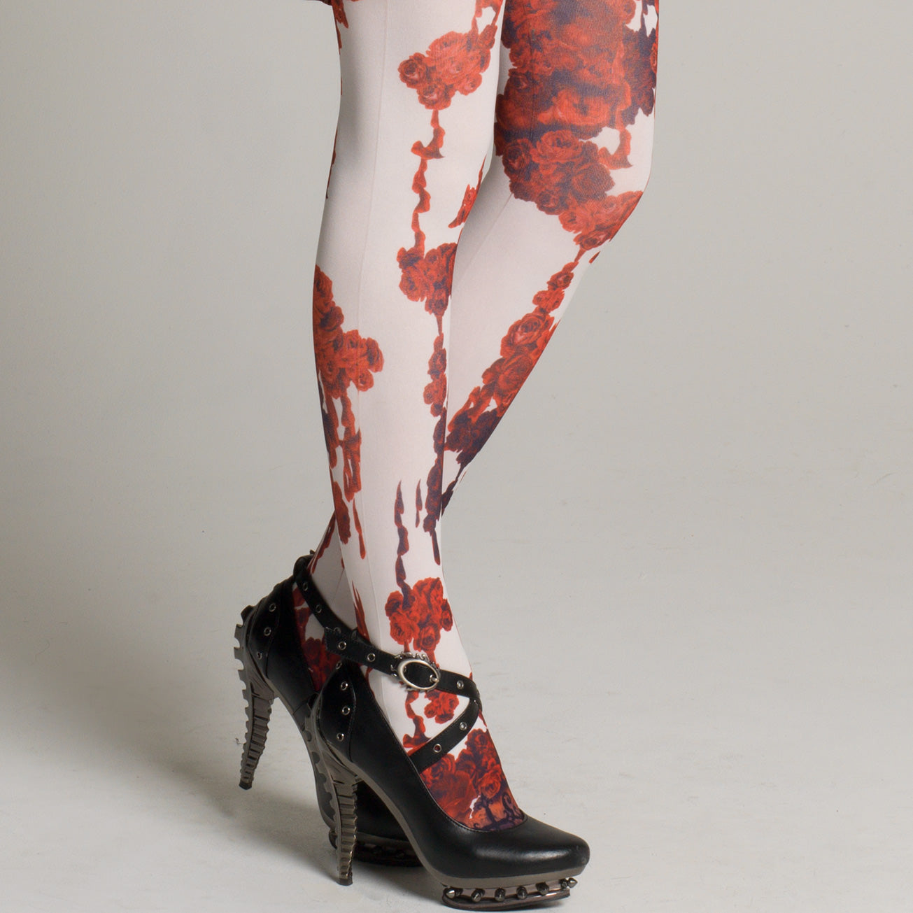 White Bloody Rose Tights