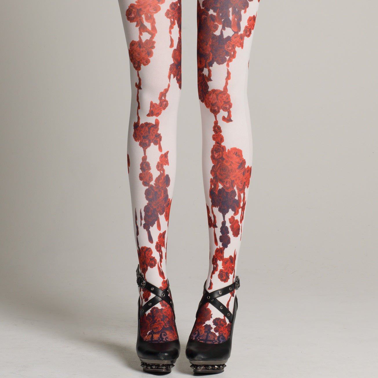 White Bloody Rose Tights