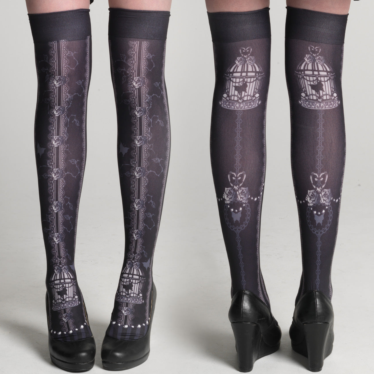 Gothic Birdcage Overknees