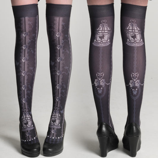 Gothic Birdcage Overknees