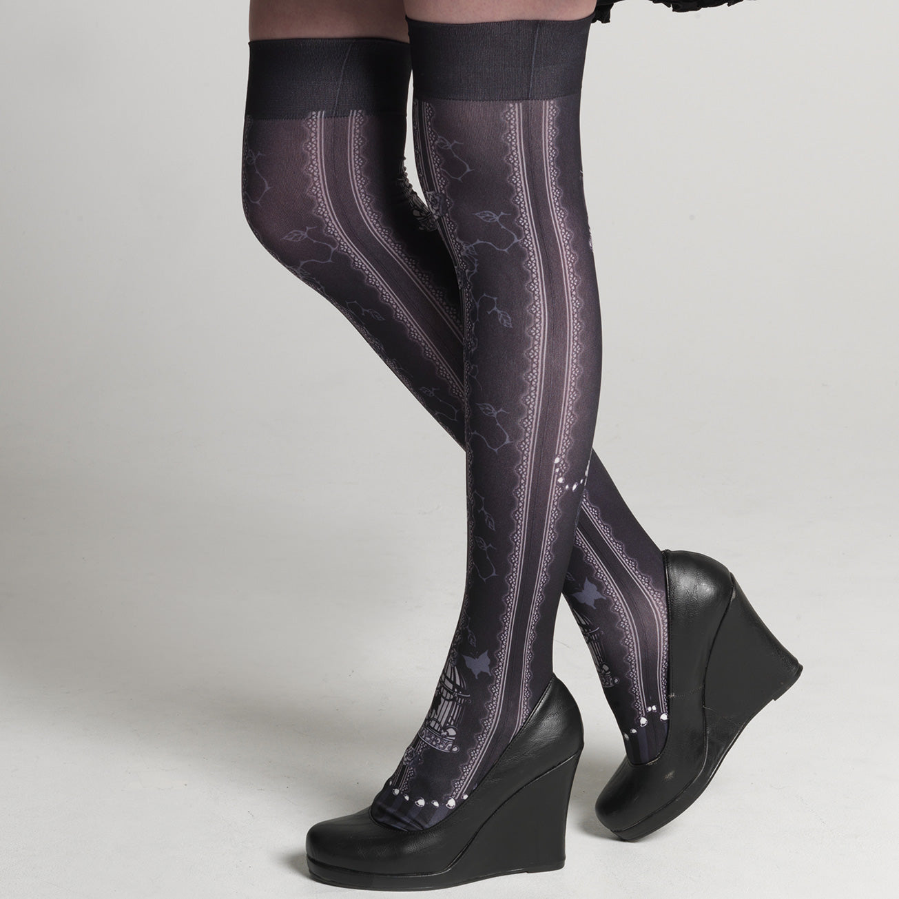 Gothic Birdcage Overknees