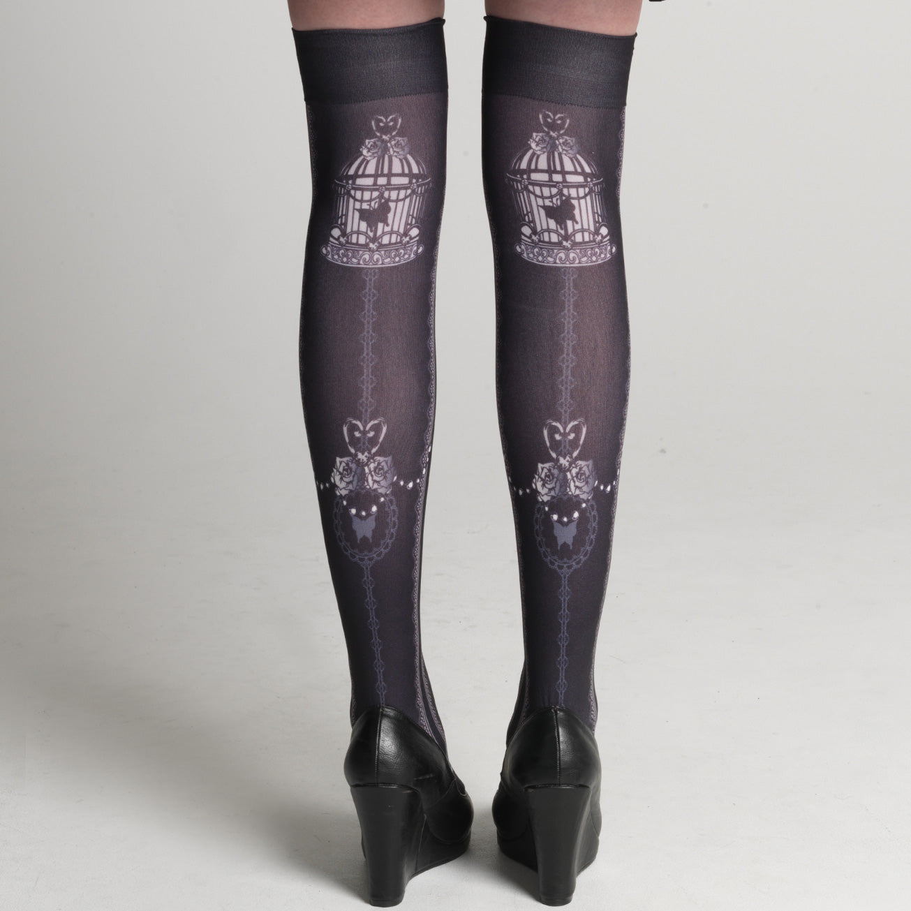 Gothic Birdcage Overknees