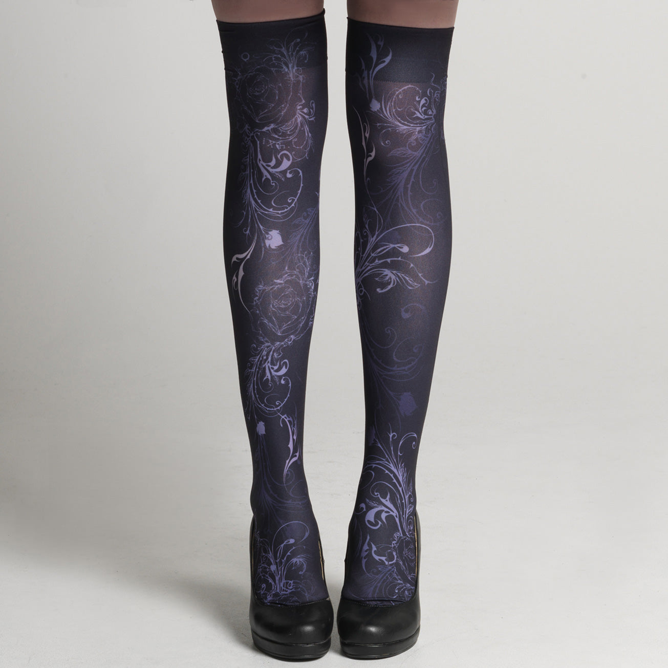 Tribal Nocturne Rose Overknees