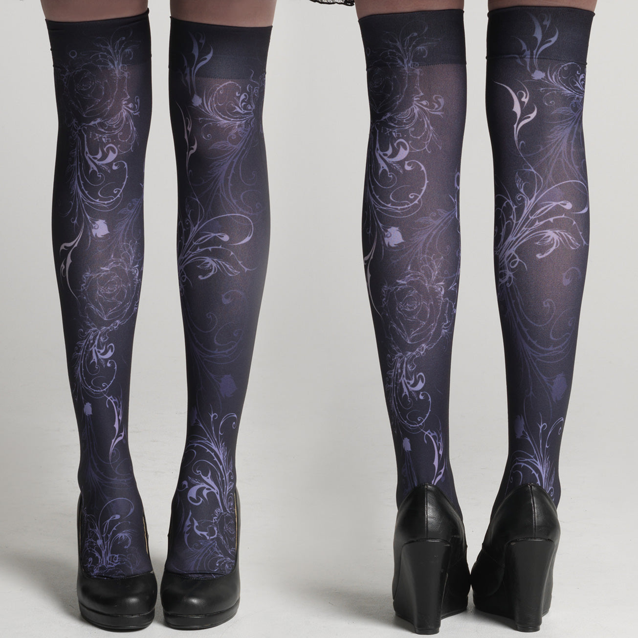 Tribal Nocturne Rose Overknees