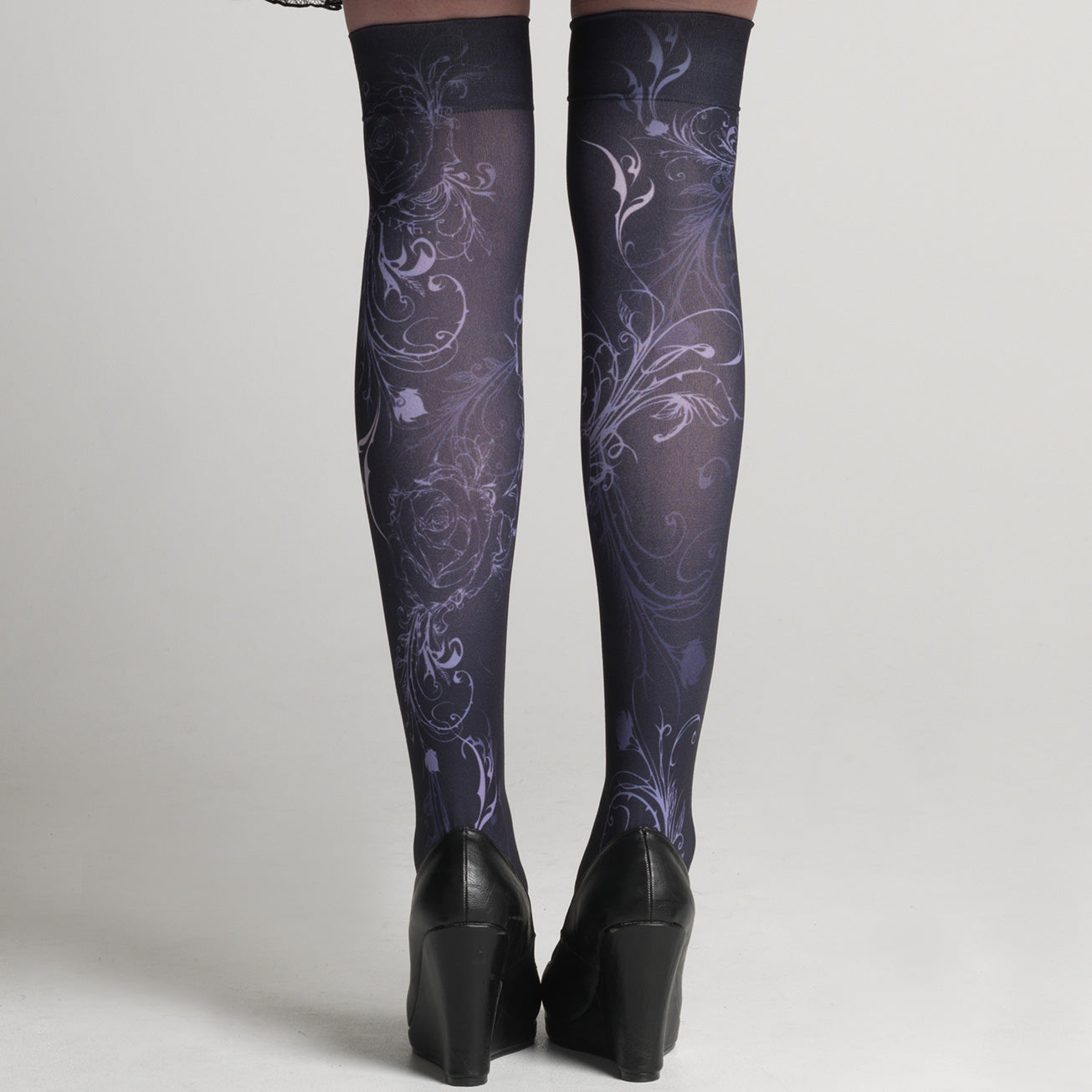 Tribal Nocturne Rose Overknees