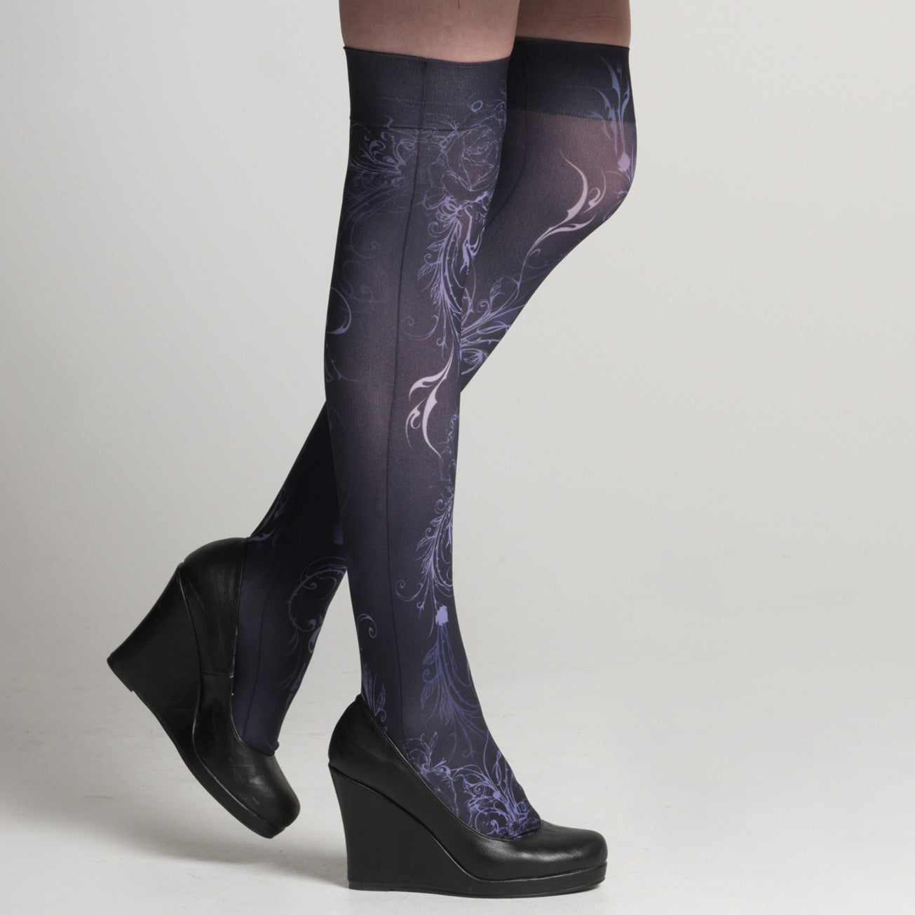 Tribal Nocturne Rose Overknees