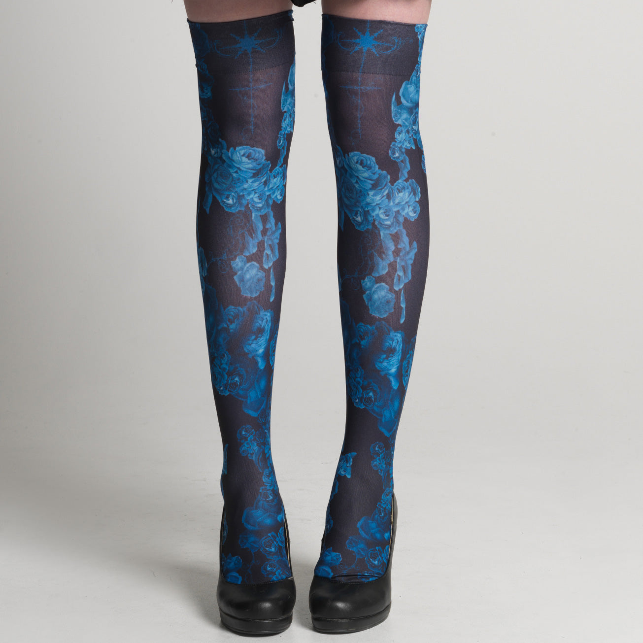 Blue Bloody Rose Overknees