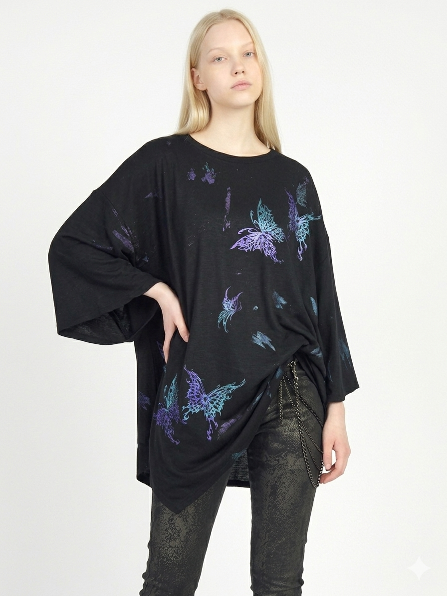 Butterfly Oversized Tunic Tops