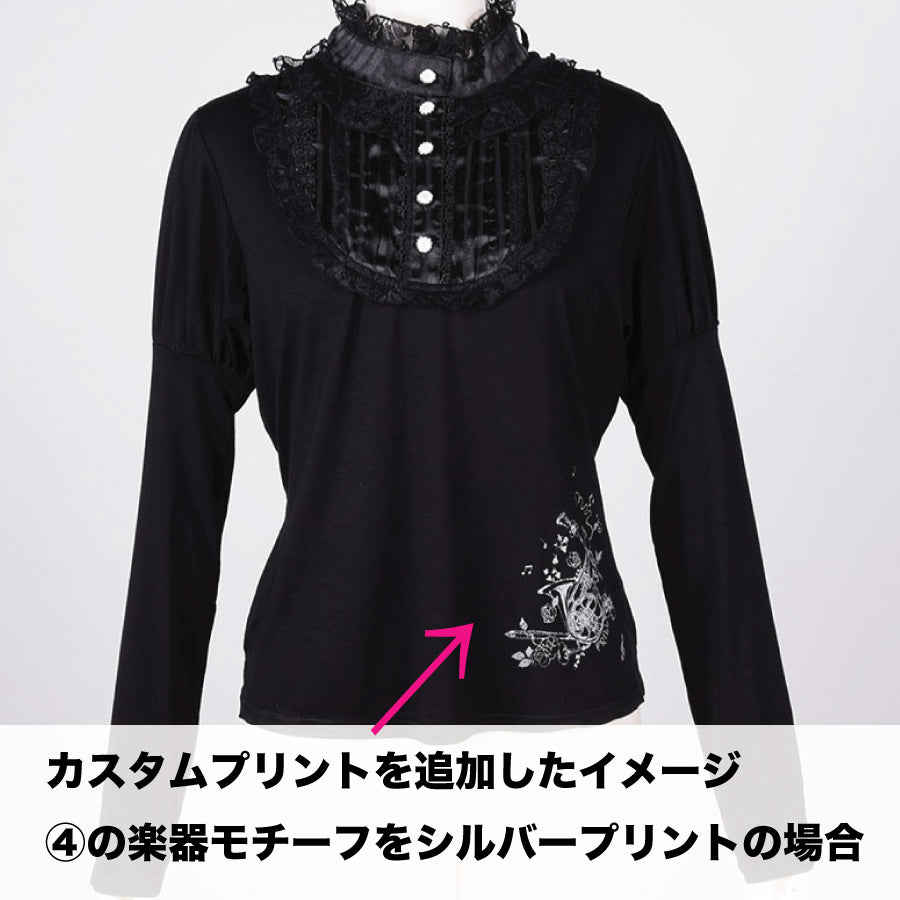 【Custom only⚠️】Classic Blouse Neck Tops / BK