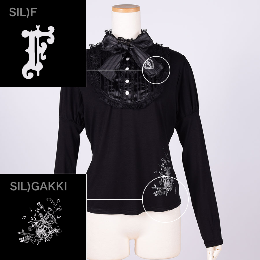 【Custom only⚠️】Classic Blouse Neck Tops / BK
