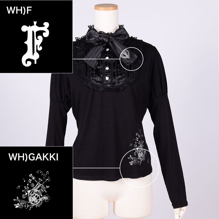 【Custom only⚠️】Classic Blouse Neck Tops / BK