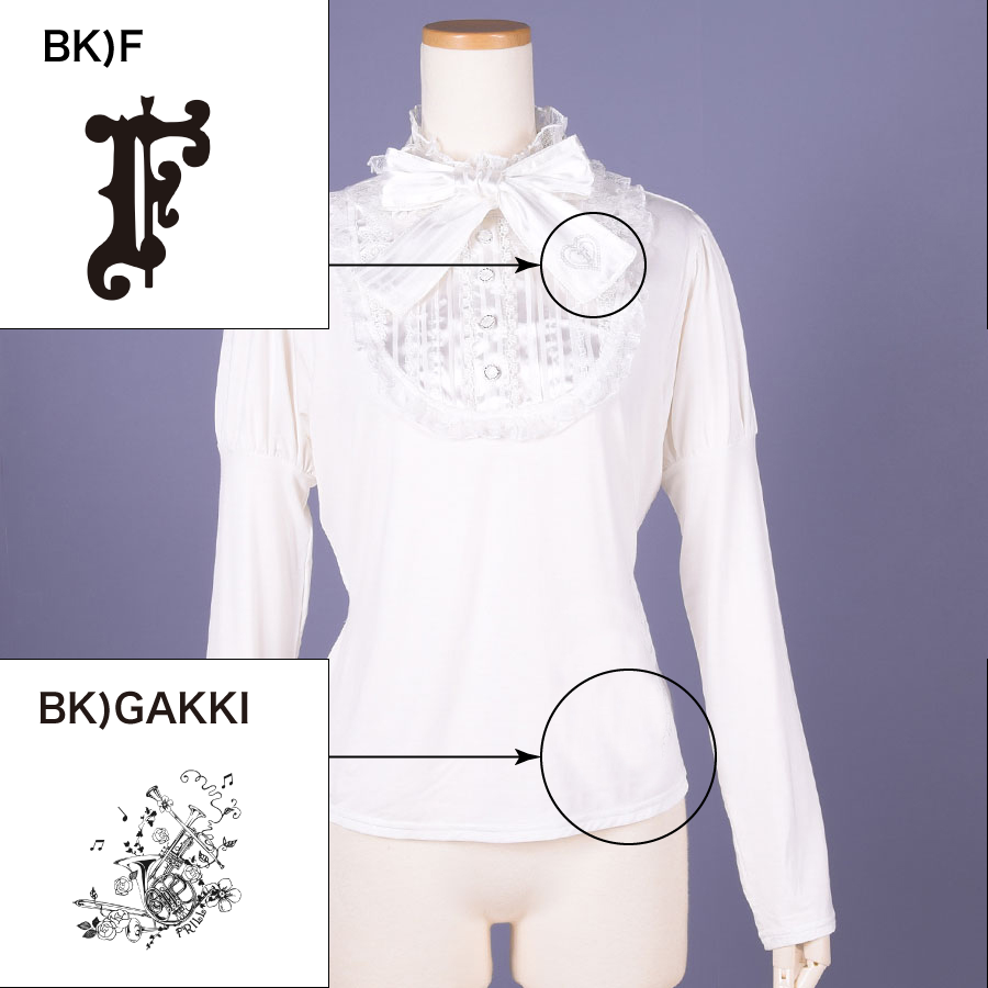 【Custom only⚠️】Classic Blouse Neck Tops / WH