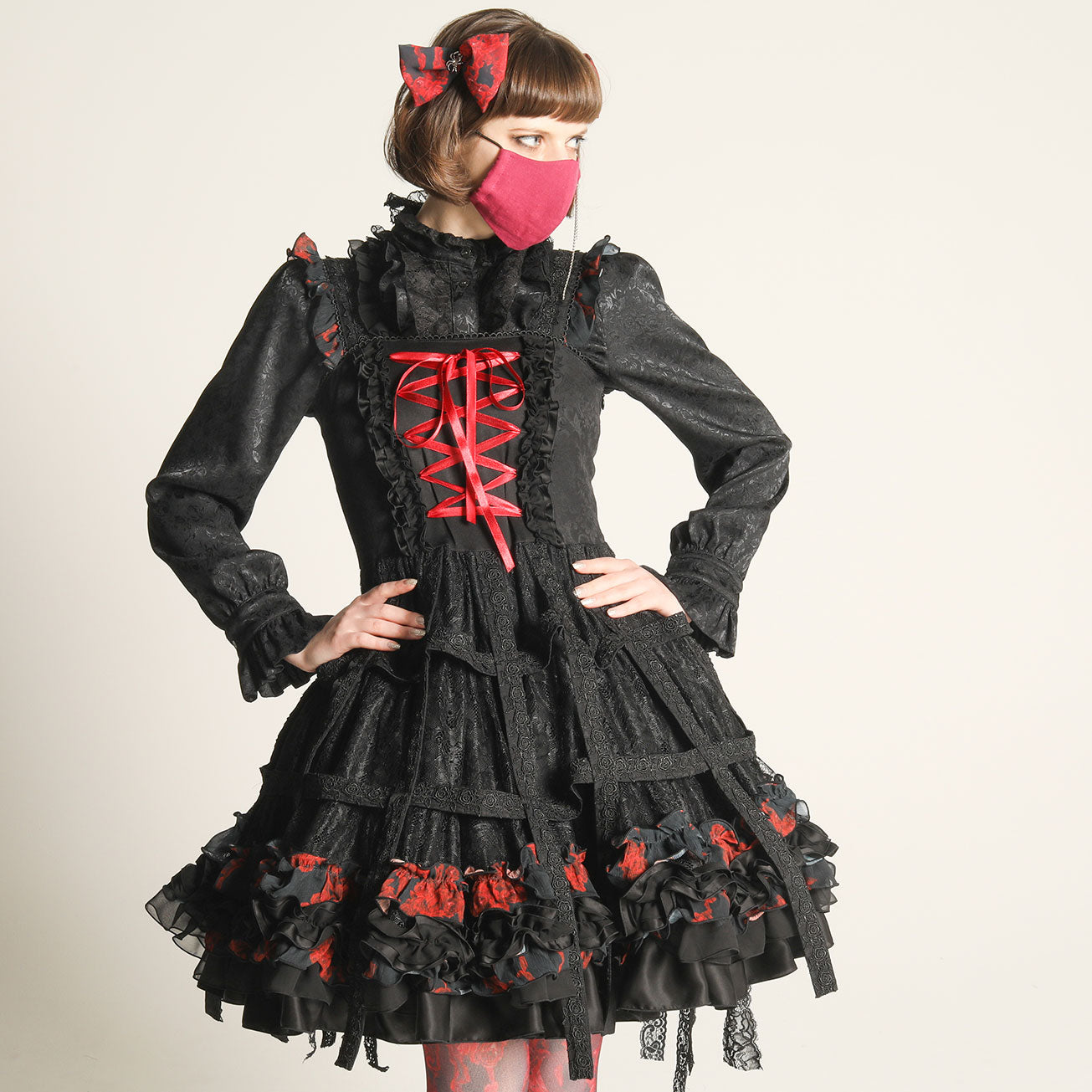 Red Bloody Rose Bird Cage Dress (2sizes)