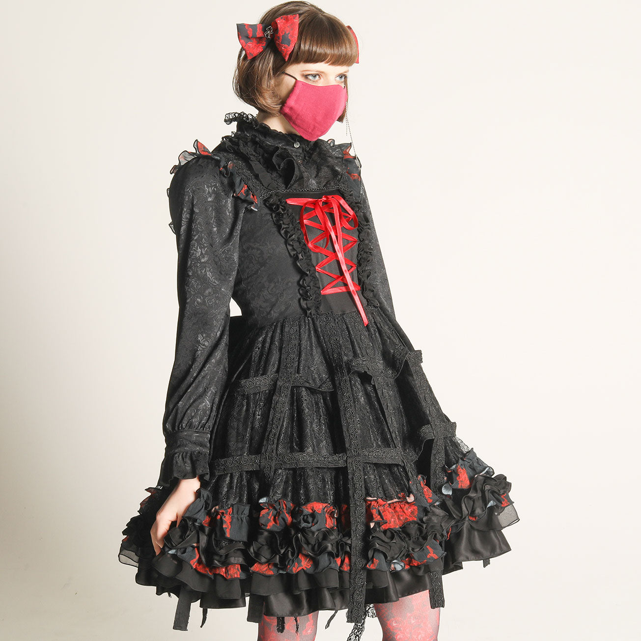 Red Bloody Rose Bird Cage Dress (2sizes)