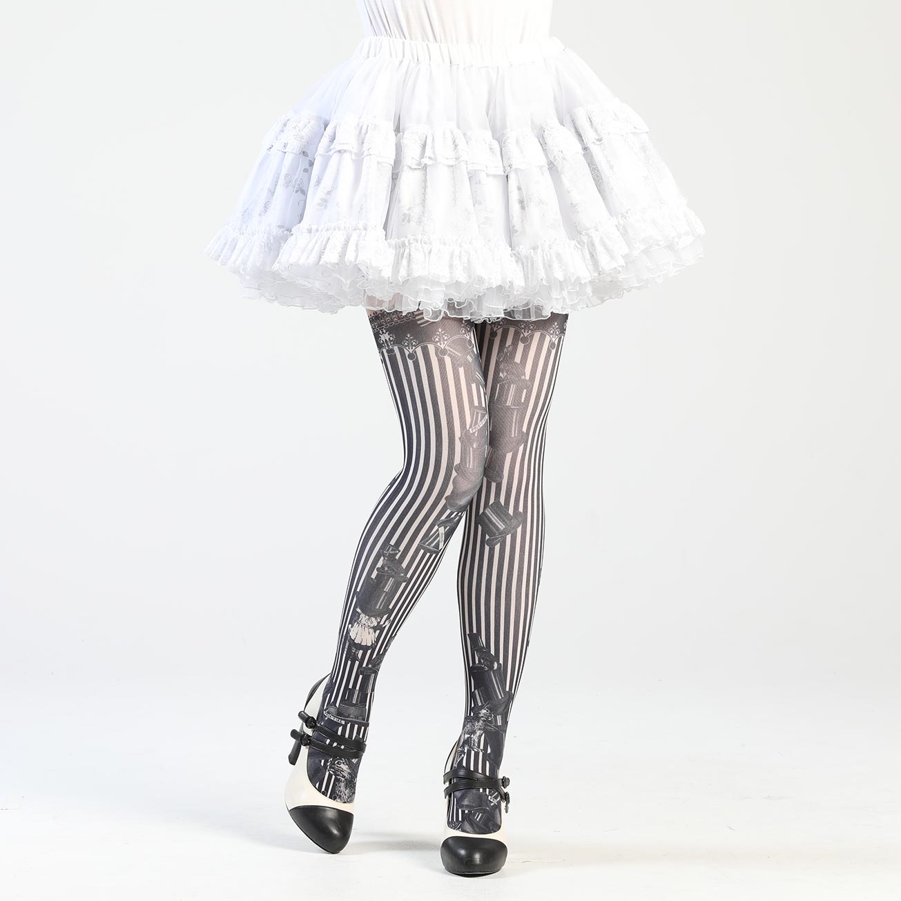 White Bunny Tease Tights
