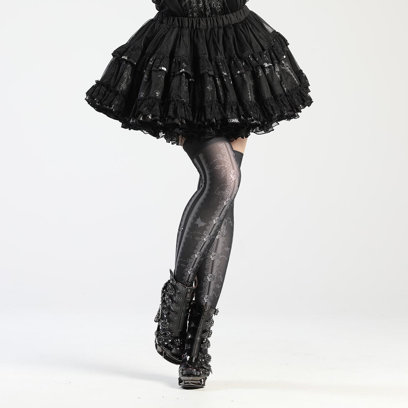 Gothic Birdcage Overknees