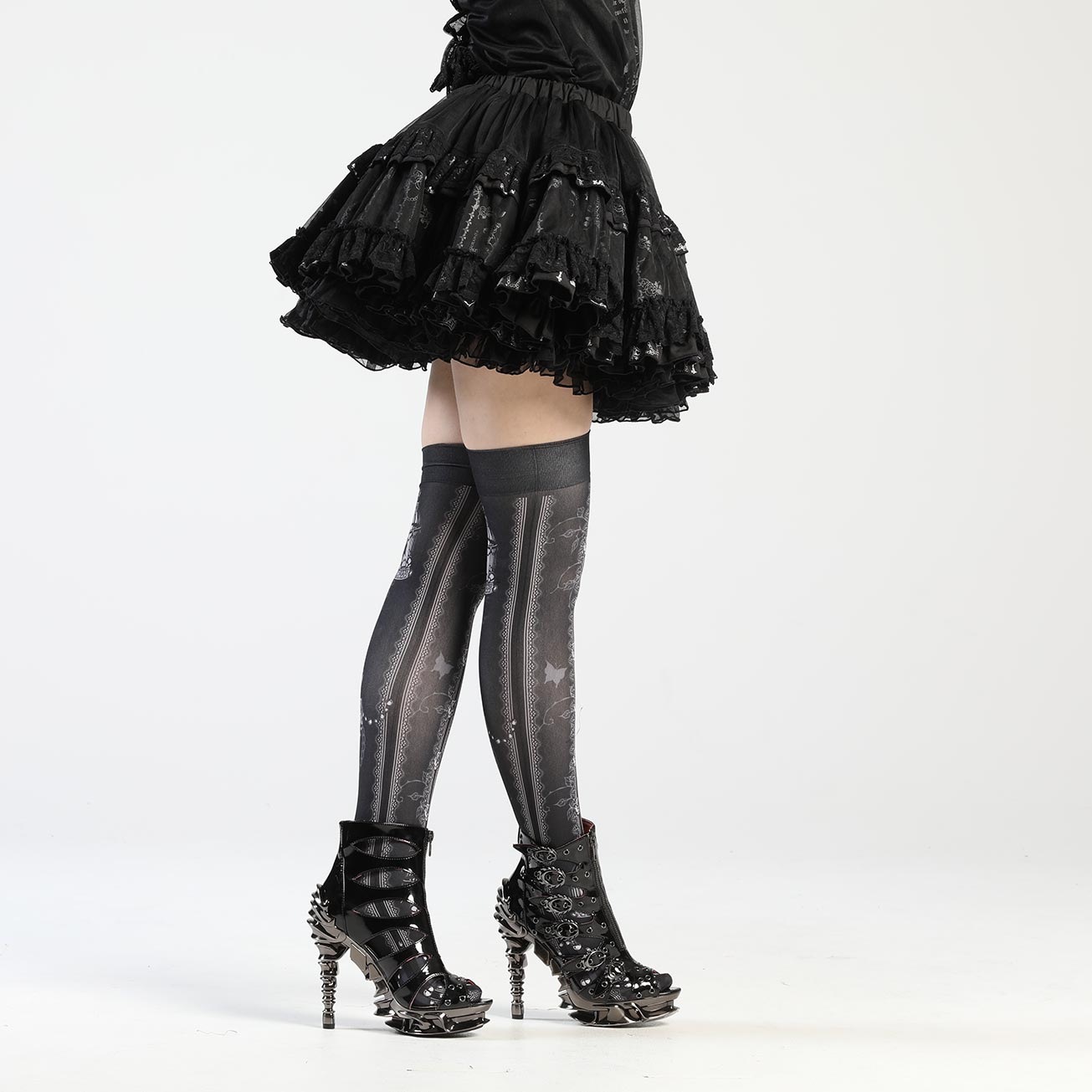 Gothic Birdcage Overknees