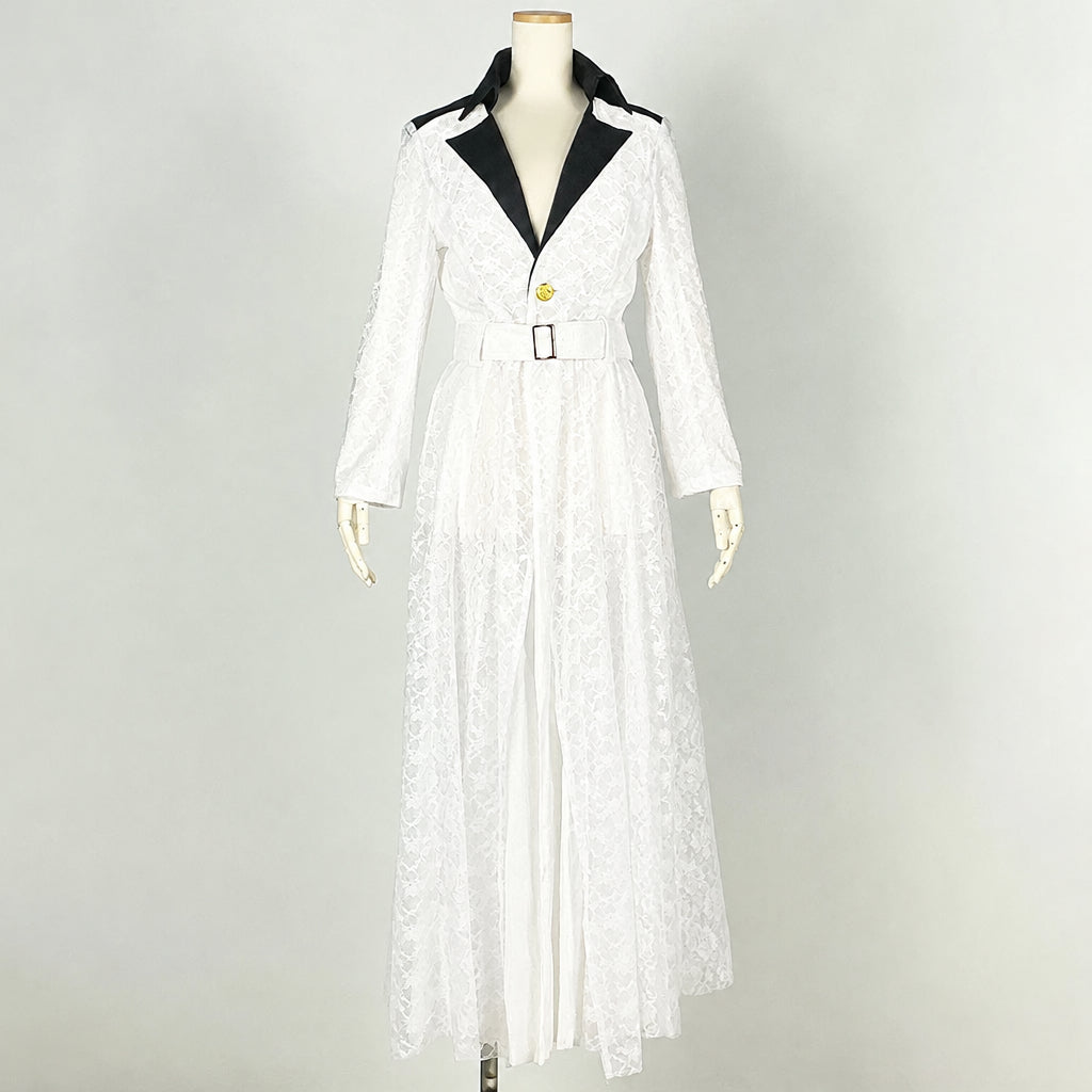Osamu Dazai/White Luxurious Lace Long Coat