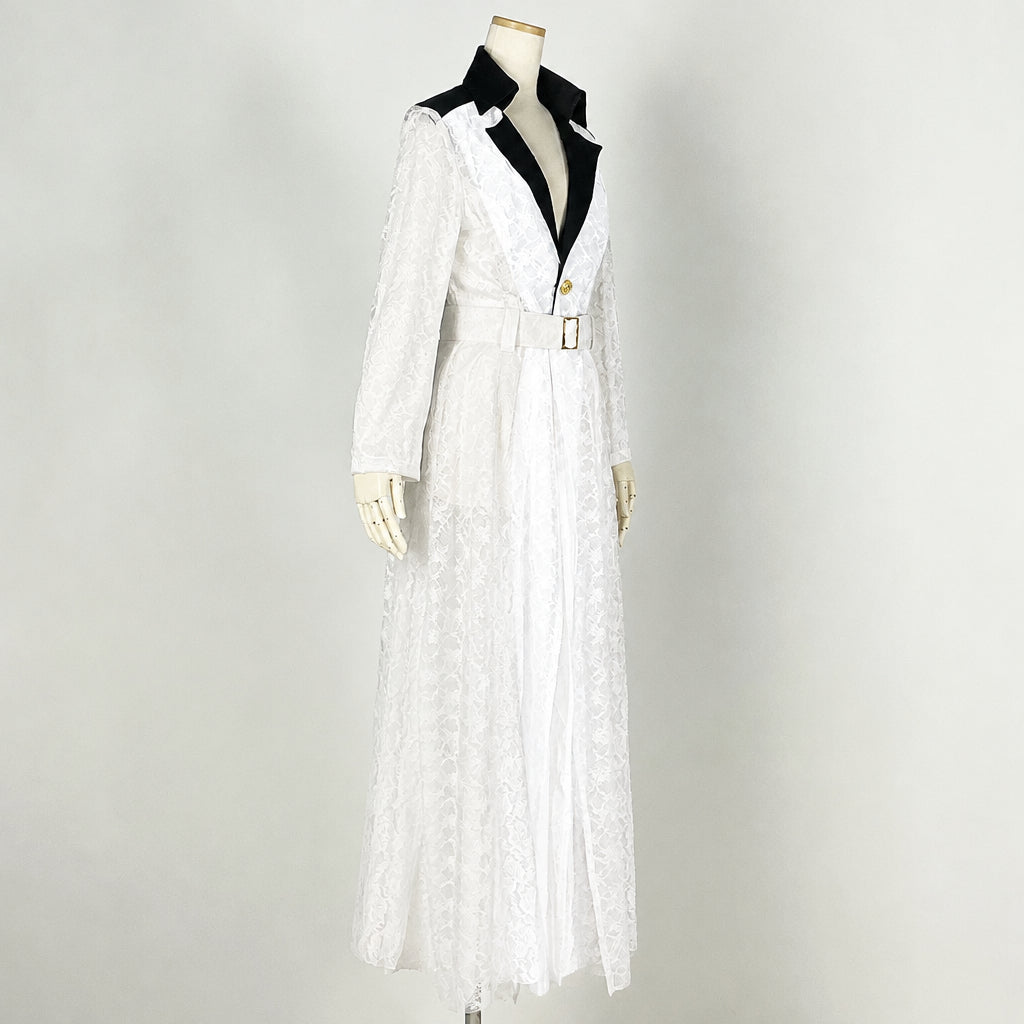 Osamu Dazai/White Luxurious Lace Long Coat