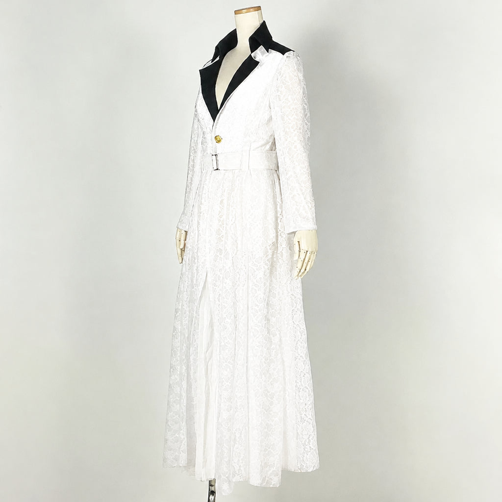 Osamu Dazai/White Luxurious Lace Long Coat