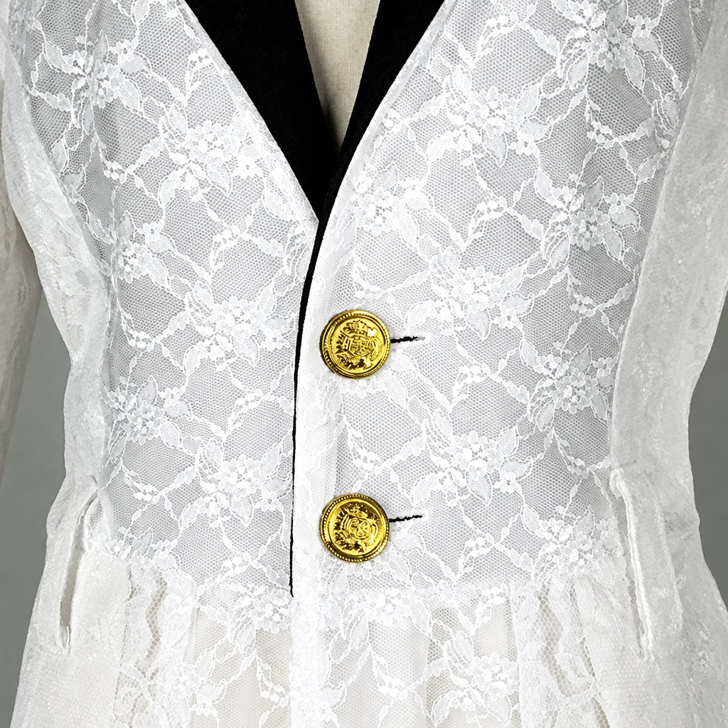Osamu Dazai/White Luxurious Lace Long Coat