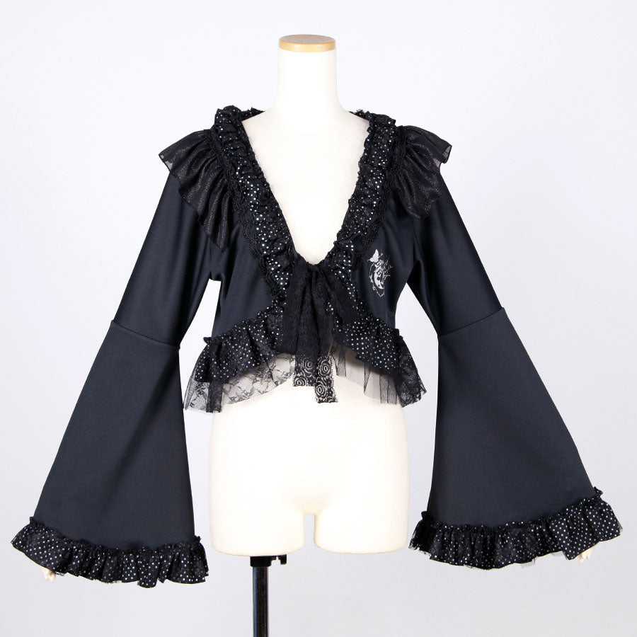 Princess Sleeve Polka Dot Frill Cardigan – h.NAOTO WEBSHOP