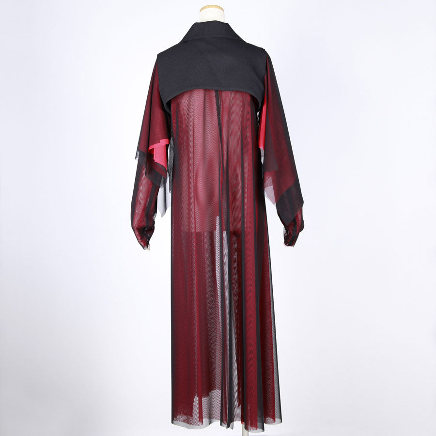 条野採菊/ Crimson Veil Layered Coat