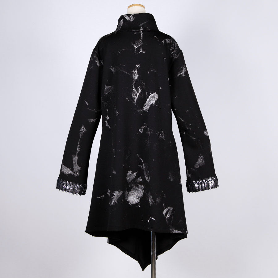 福地桜痴/SilverDragon Asymmetry HighNeck Drape Coat(2サイズ)
