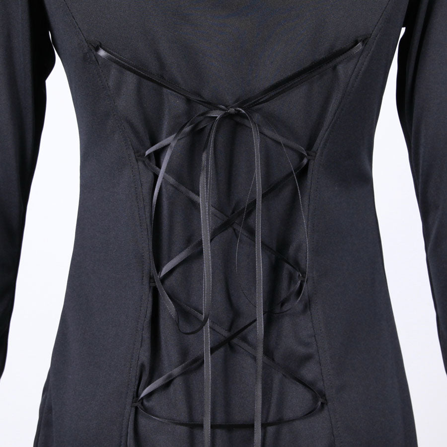 Gothic Lace-Up Long Shrug