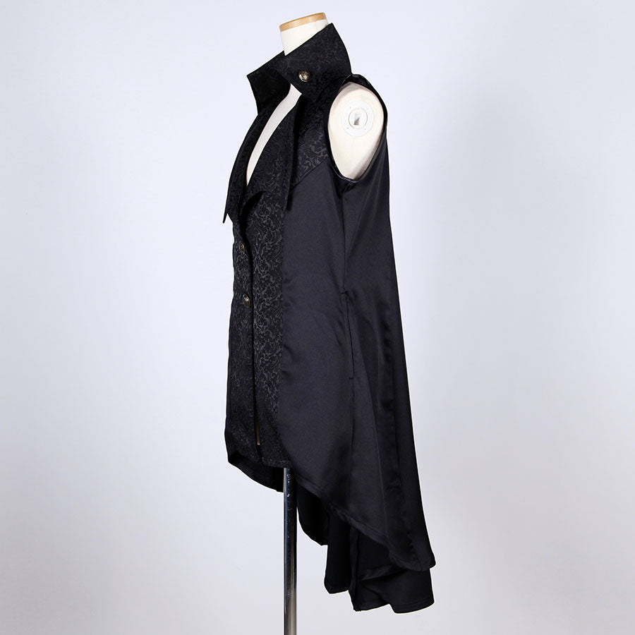 Vampire Wing Lapel Sleeveless Jacket