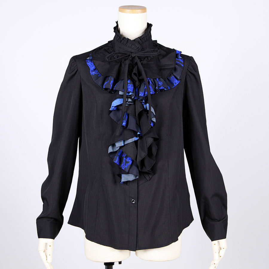 Blood Rose Ruffle Blouse(2size) / BK-BL / gothic