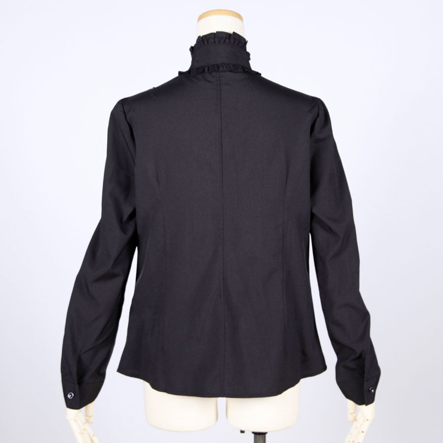 Blood Rose Ruffle Blouse(2size) / BK-BL / gothic