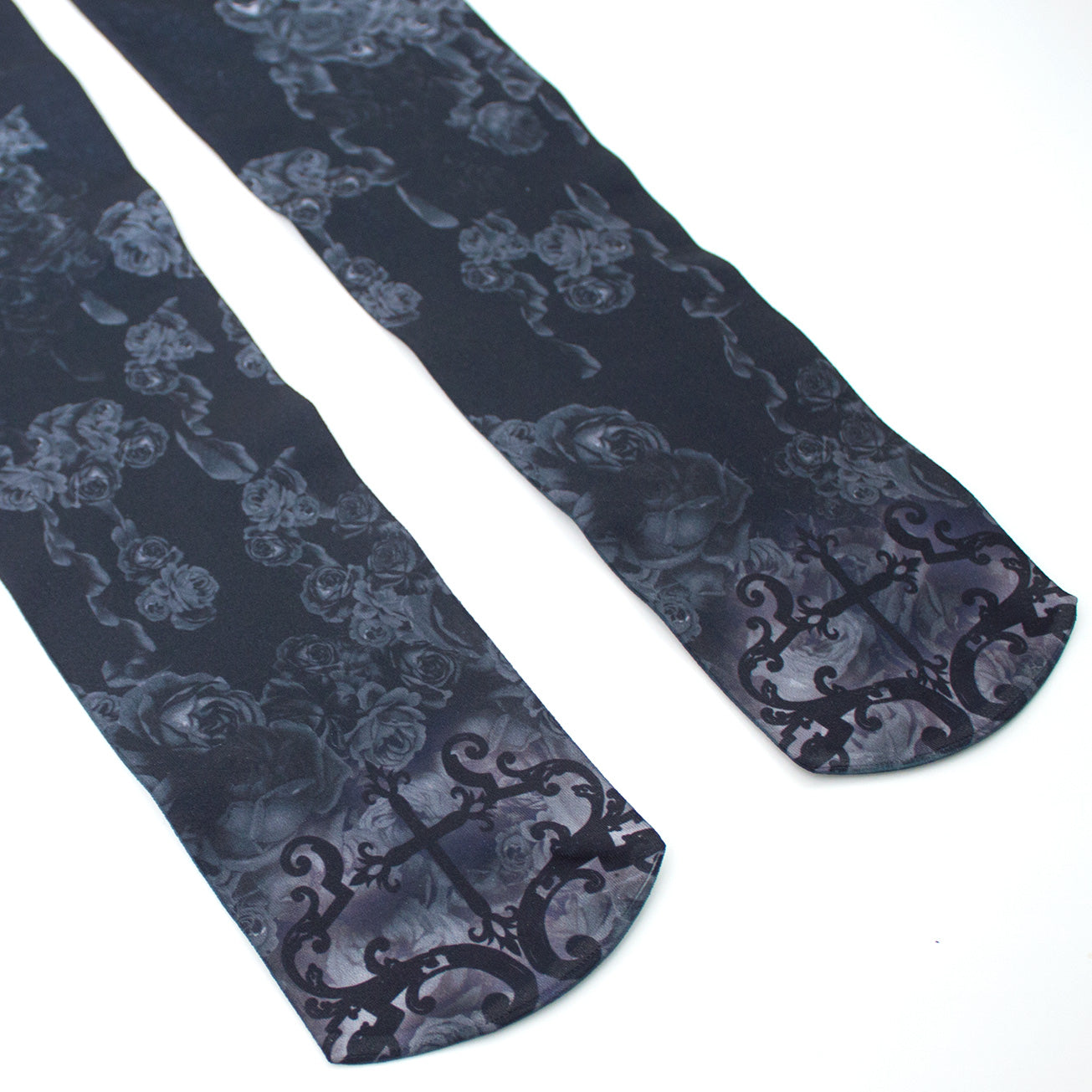 黑色的玫瑰紧身裤