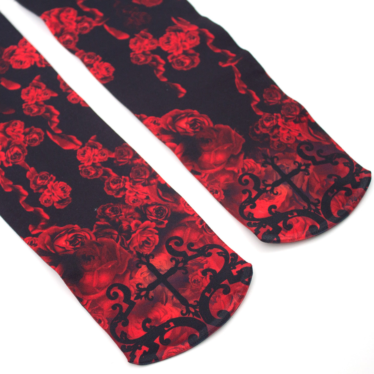 红色的玫瑰紧身裤