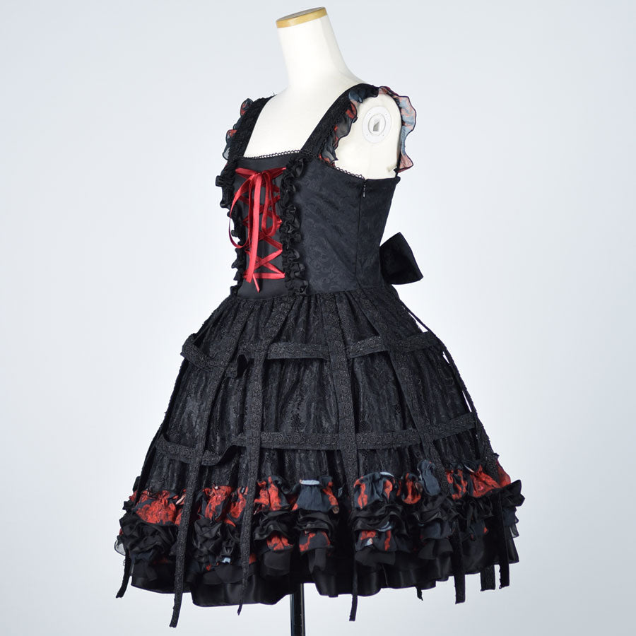 Red Bloody Rose Bird Cage Dress (2sizes)