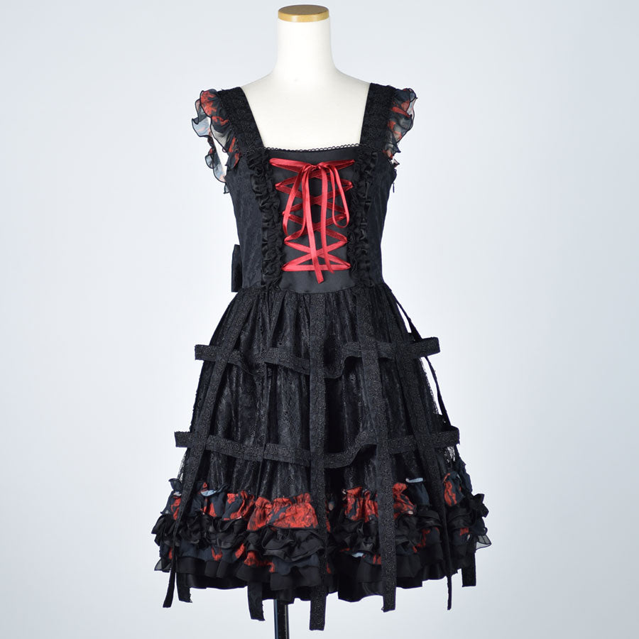 Red Bloody Rose Bird Cage Dress (2sizes)