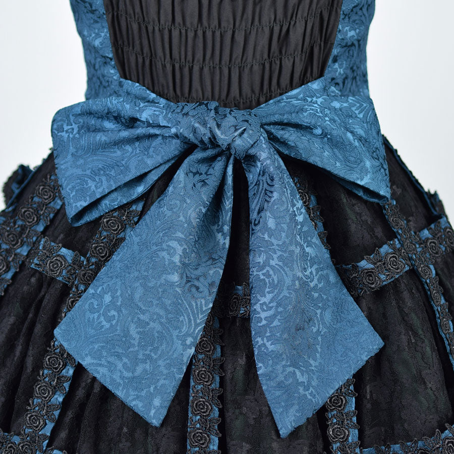 Deep Green Rose Bird Cage Dress