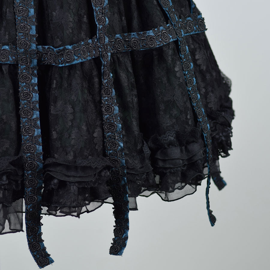 Deep Green Rose Bird Cage Dress