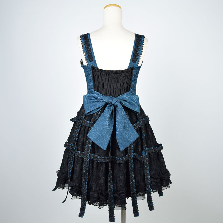 Deep Green Rose Bird Cage Dress