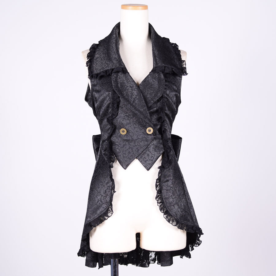 Gabriel Swallowtail Vest / BK