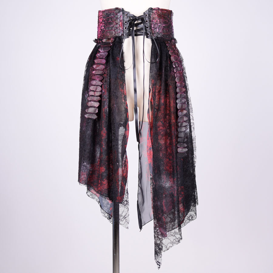 Dragon Scale Devil Blood Rose Corset
