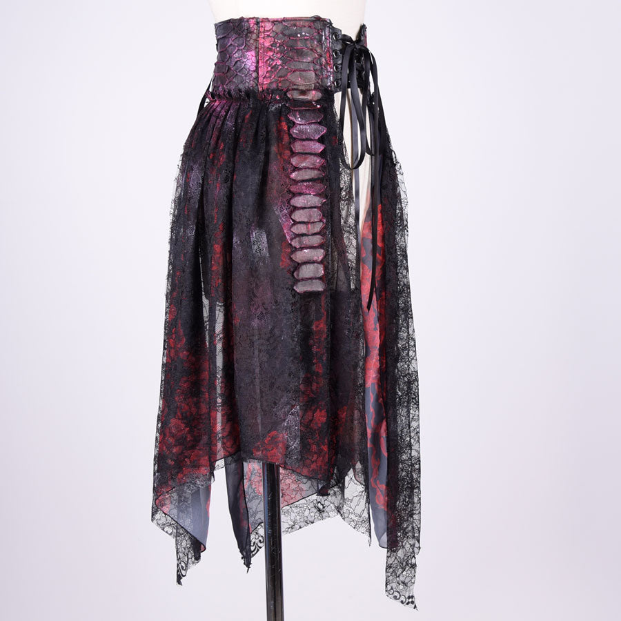 Dragon Scale Devil Blood Rose Corset
