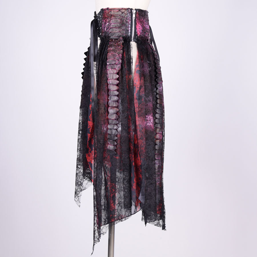 Dragon Scale Devil Blood Rose Corset