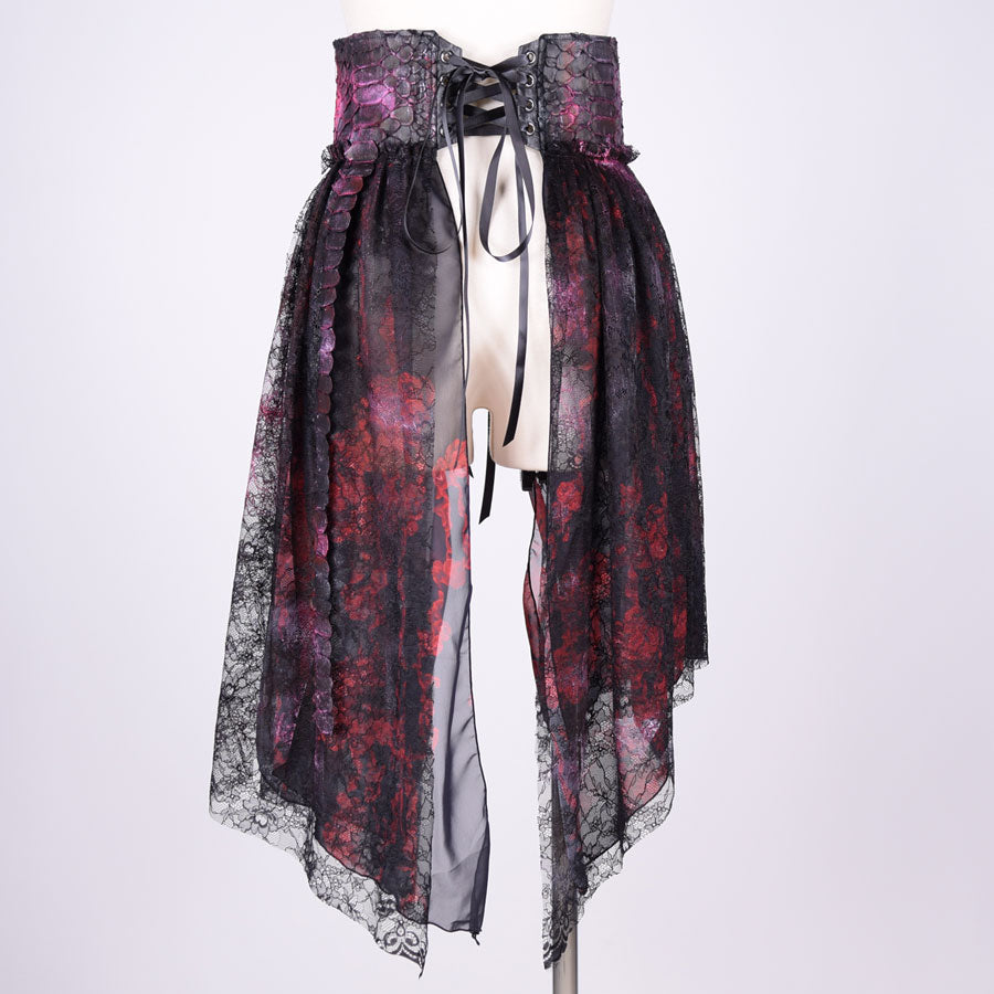 Dragon Scale Devil Blood Rose Corset