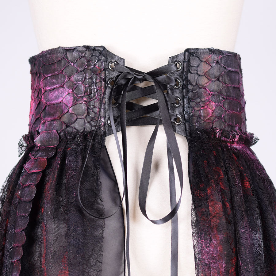 Dragon Scale Devil Blood Rose Corset