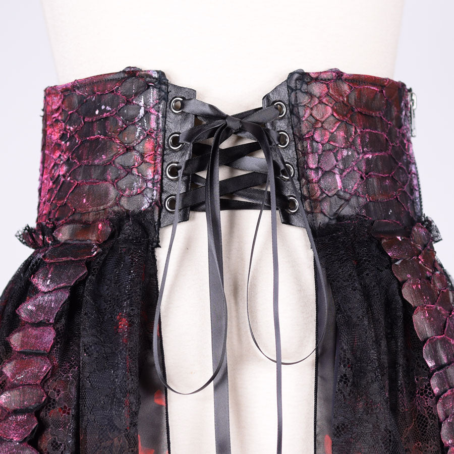Dragon Scale Devil Blood Rose Corset