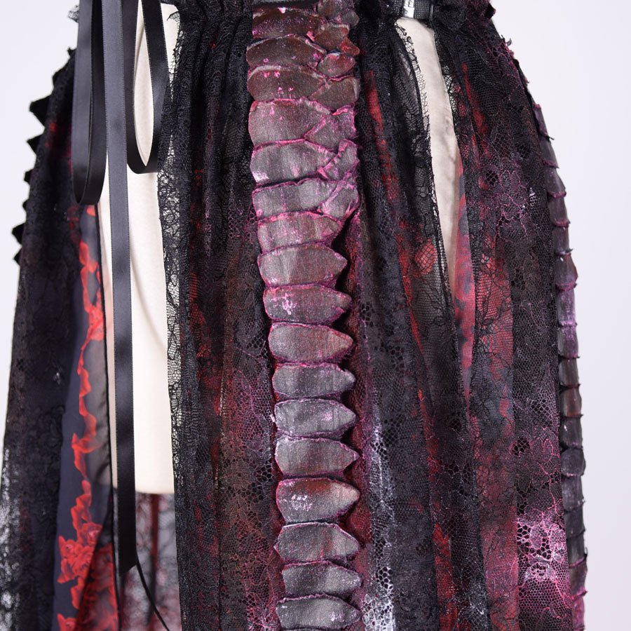 Dragon Scale Devil Blood Rose Corset
