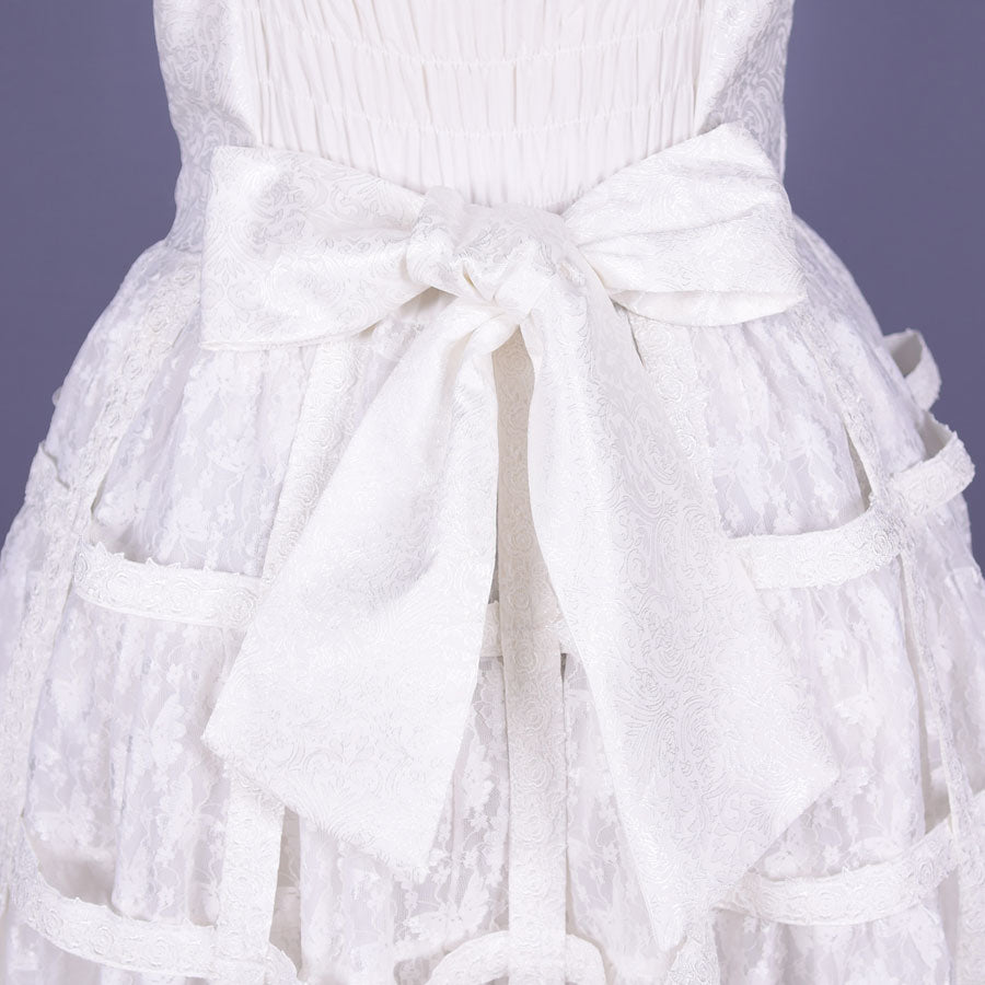 White Rose Bird Cage Dress【XL Size】